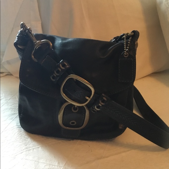 Coach Handbags - Coach Black Leather Bleecker Legacy Tattersall Bag